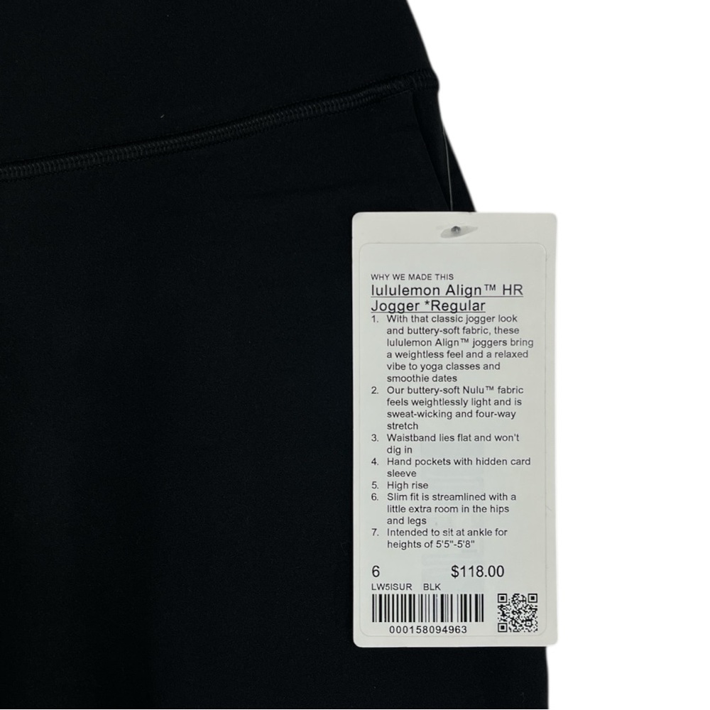 NWT Lululemon Align High-Rise Jogger size 6 in Black - Picture 7 of 10